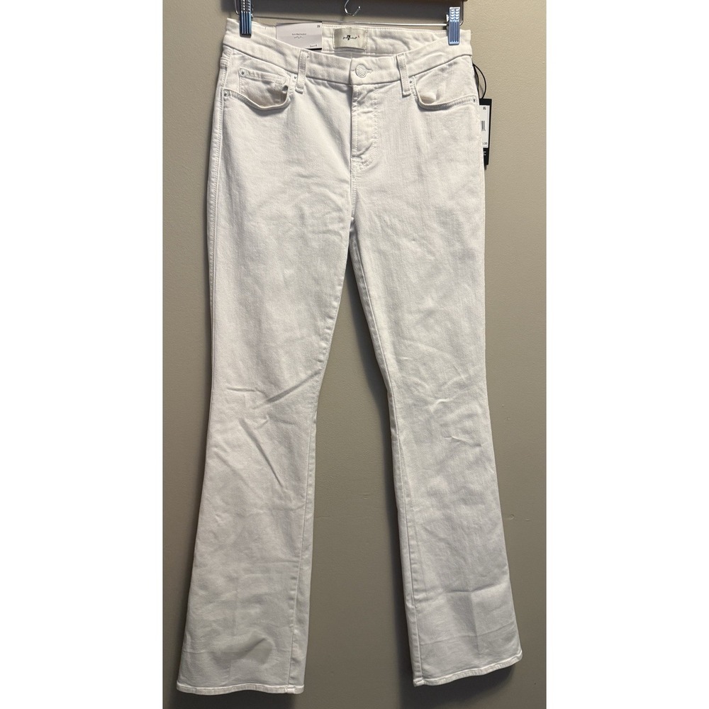 7 For All Mankind Kimmie Bootcut Jeans Size 29x35 White Denim Tall Long NWT Read